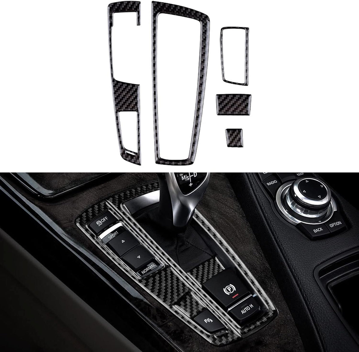 Carbon Fiber Car Gear Shift Panel Cover Trim S984109