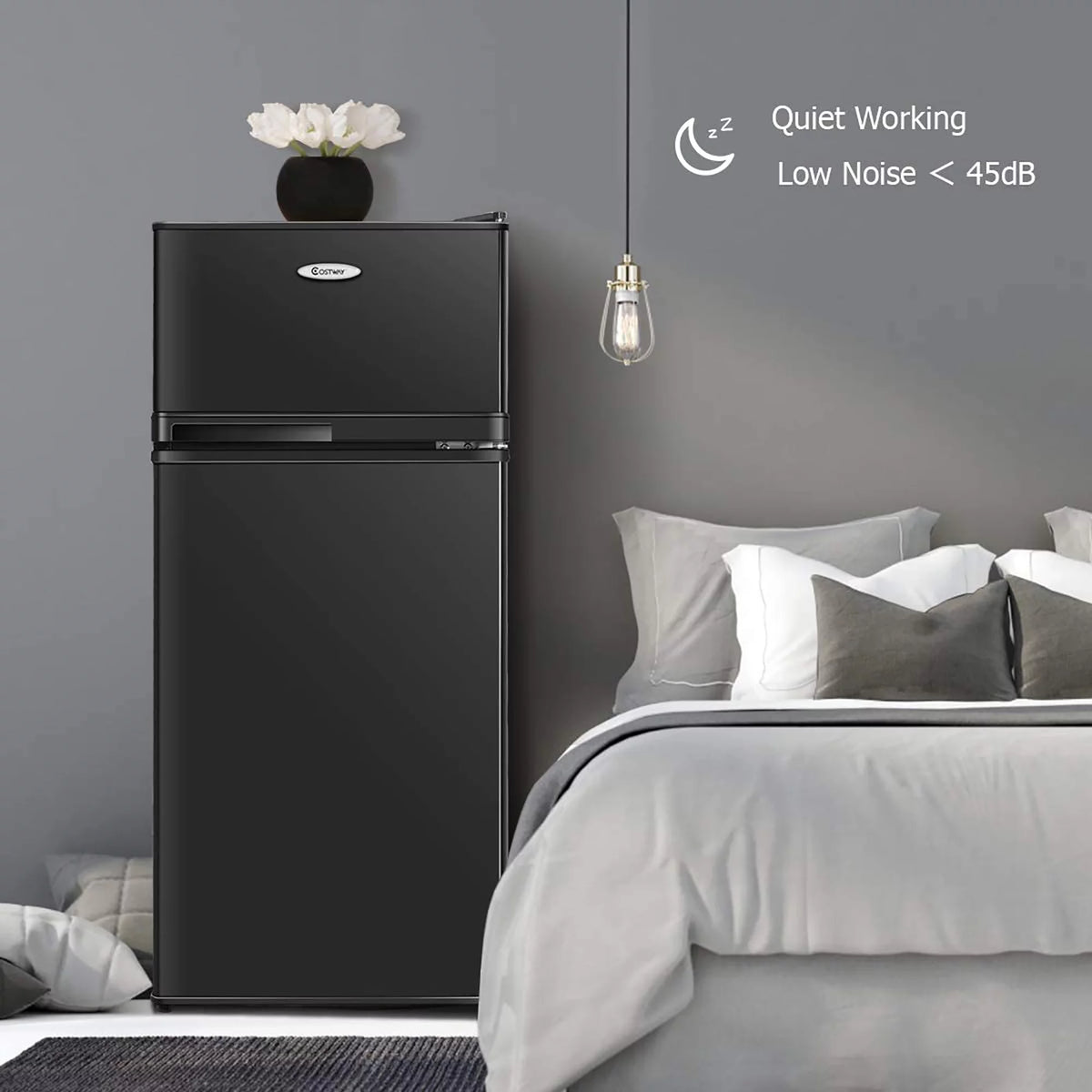 2 Doors 3.4 cu ft. Compact Mini Refrigerator Freezer A272612