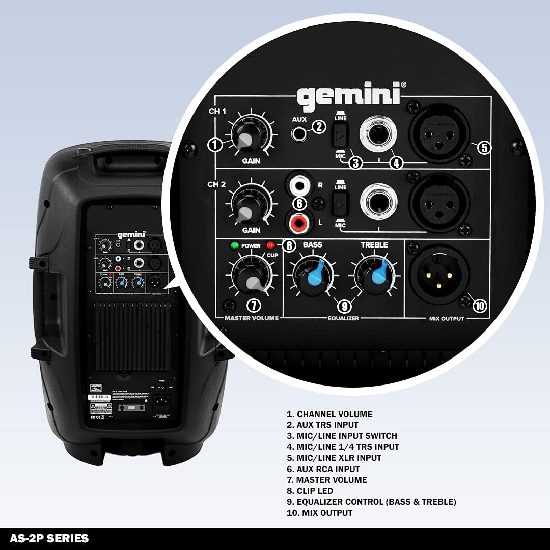 15 Inch 2000W 2-Channel PA DJ Monitor Speakers L275