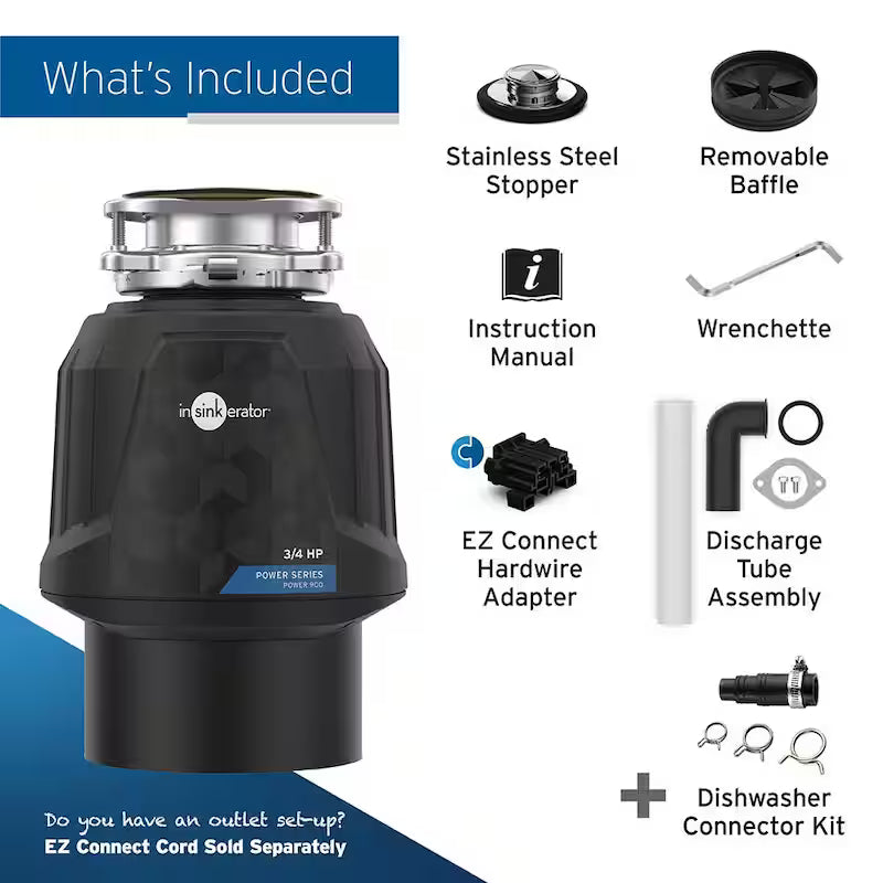 3/4 HP Continuous Feed Garbage Disposal L576