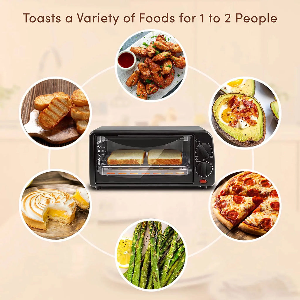 2 Slice Countertop Toaster Oven with 15 Minute Timer & Pan S841