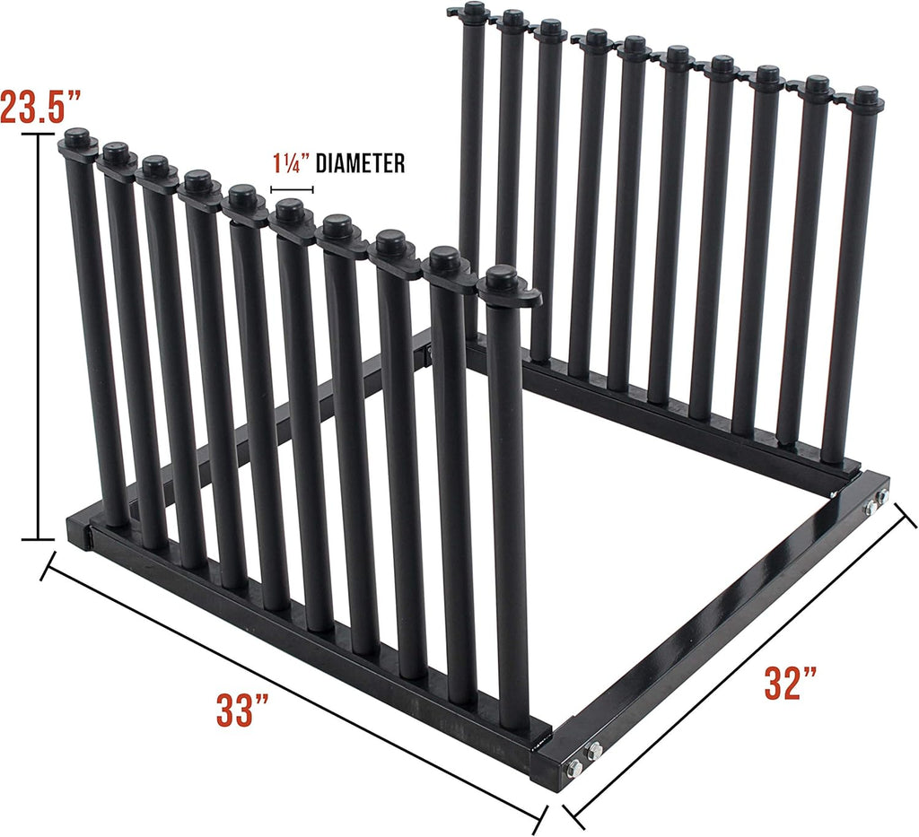 9 Slot Truck Bed Windshield Rack with Rubber Foam Pads V799078