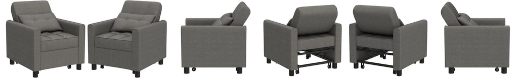 Light Gray Convertible Sofa Bed D171775