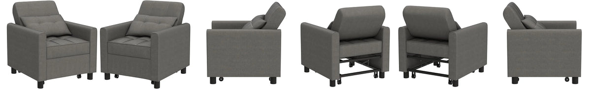 Light Gray Convertible Sofa Bed D171775