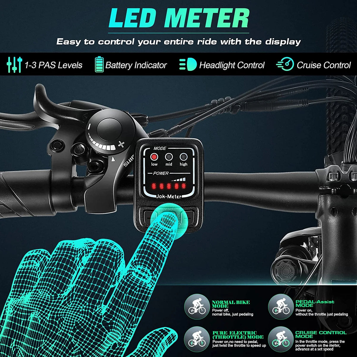 Electric Mountain Bike 500W 21 Speed U57542