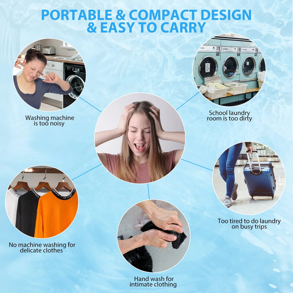 Portable 17.6lbs Fully-Automatic Washing Machine C1711