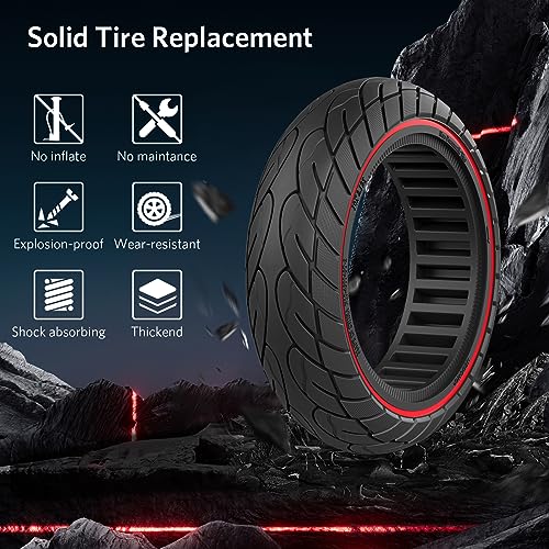 10 inch Solid Rubber Scooter Tire 2pc Black P7634