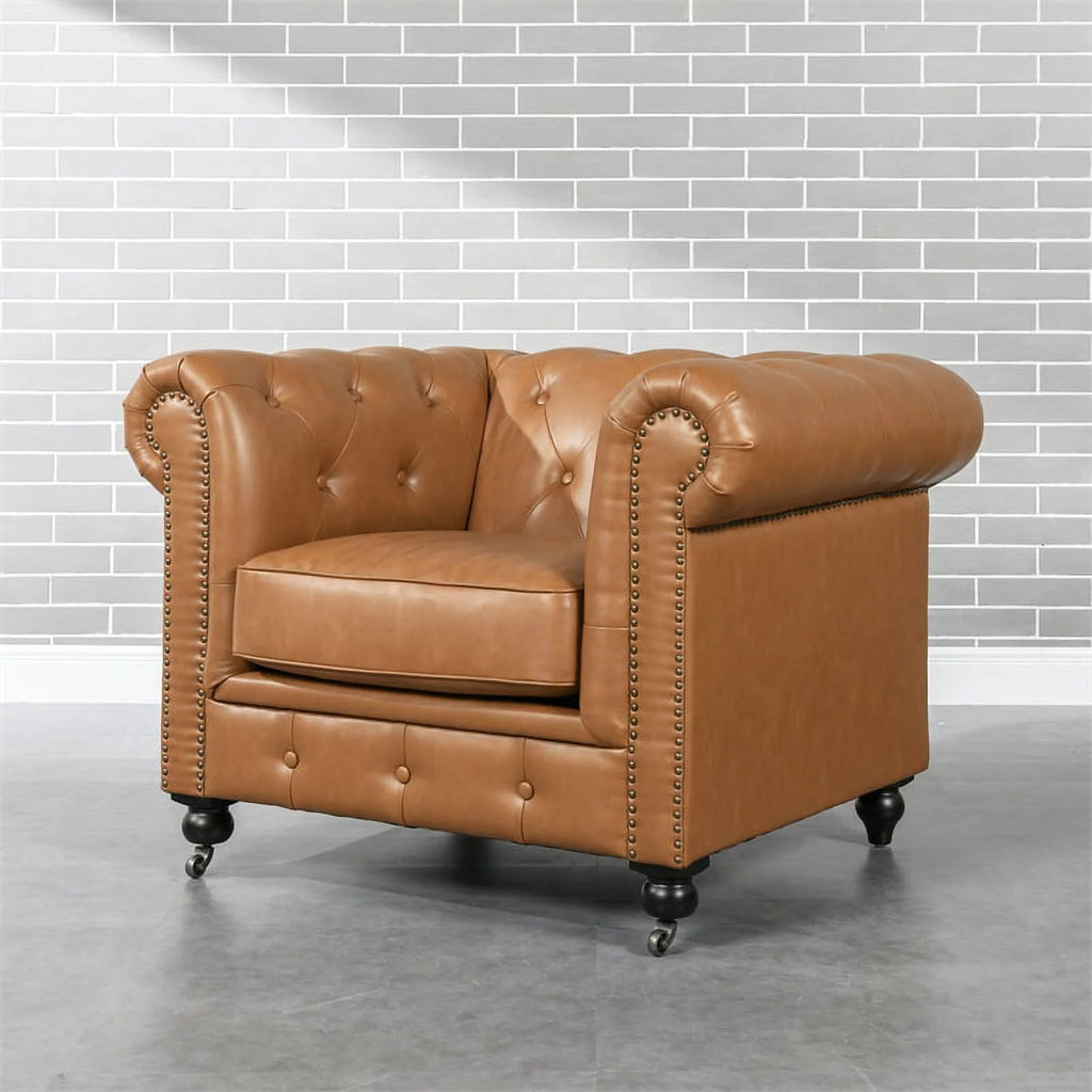 Caramel Tan Brown Armchair G149828