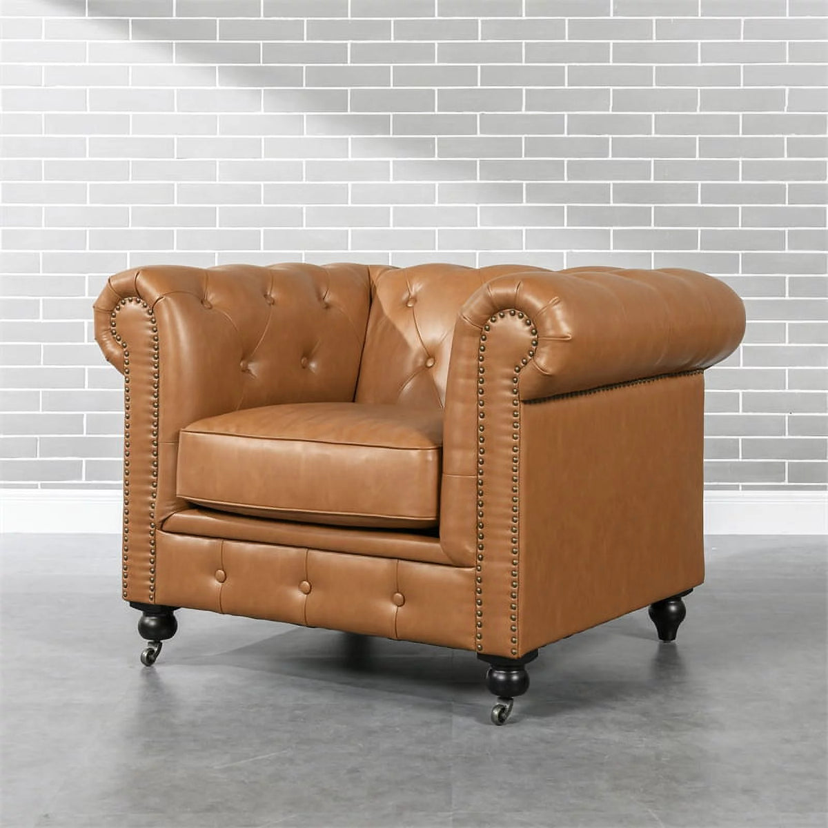Caramel Tan Brown Armchair G149828