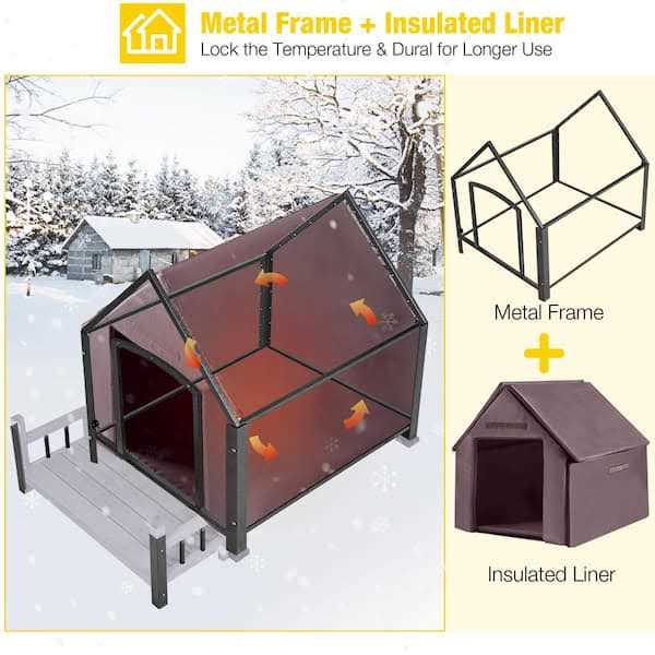 Insulated Large Dog House with Liner V992142