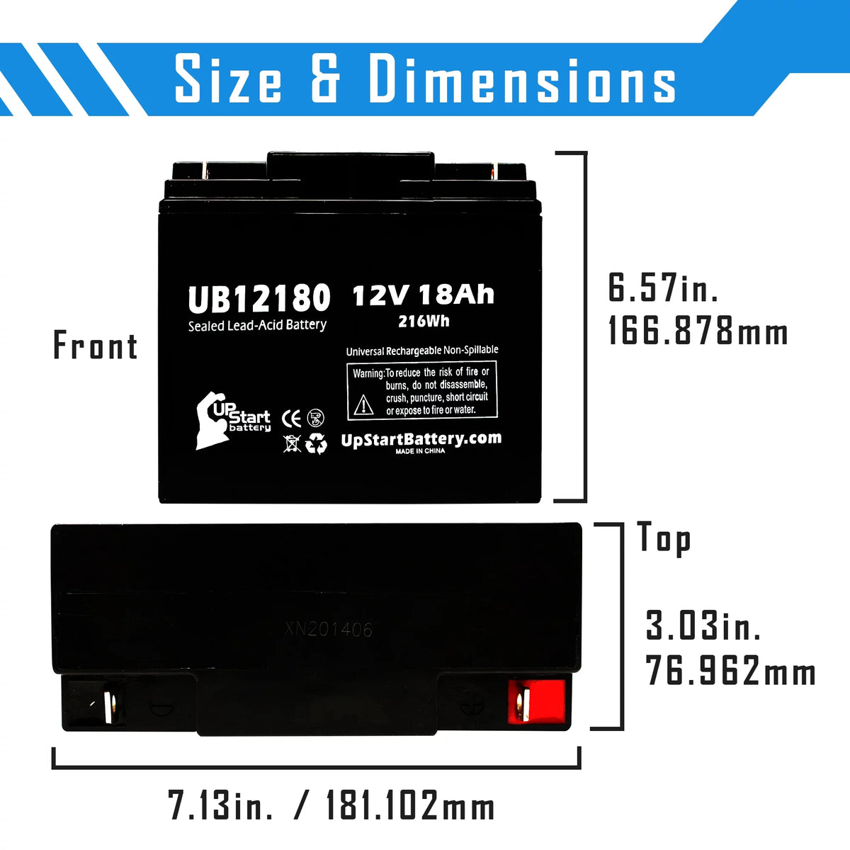 12V 18Ah Sealed Lead Acid Battery J29381