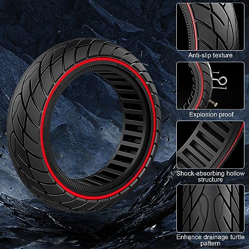 10 inch Solid Rubber Scooter Tire 2pc Black P7634