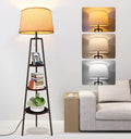 Black Tripod Floor Lamp with Shelves R4678