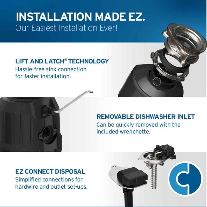 3/4 HP Continuous Feed Garbage Disposal L576