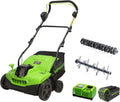 40V 2-In-1 Dethatcher Scarifier with 5Ah Battery and Charger J451