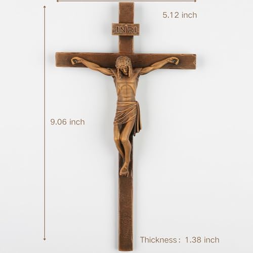 Brown Wooden Crucifix Wall Cross H52367