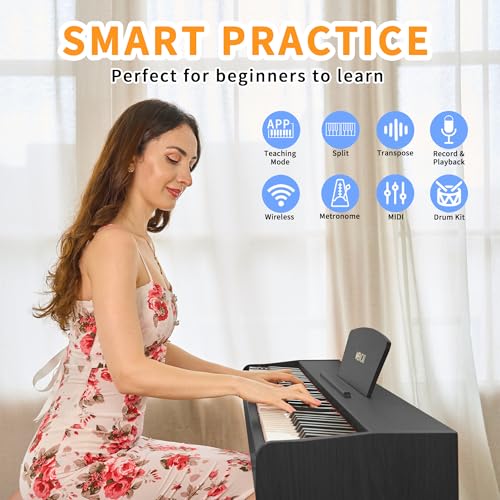 88 Key Fully Weighted Hammer Action Digital Piano with Triple Pedal H958