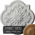 Hand-Painted Smokey Topaz Crackle Ceiling Medallion S1680