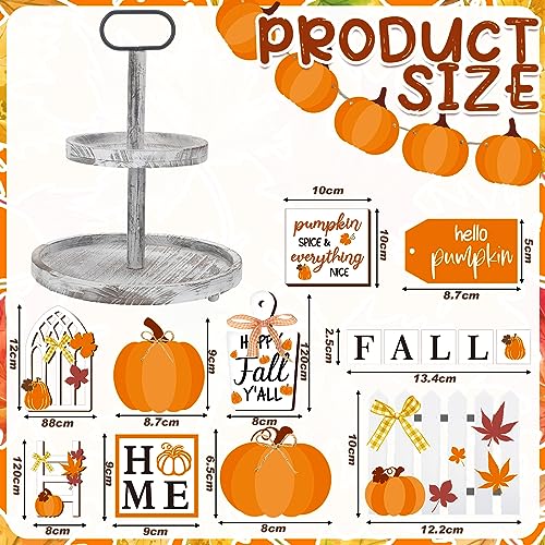 Fall Thanksgiving Tiered Tray Decor N2308