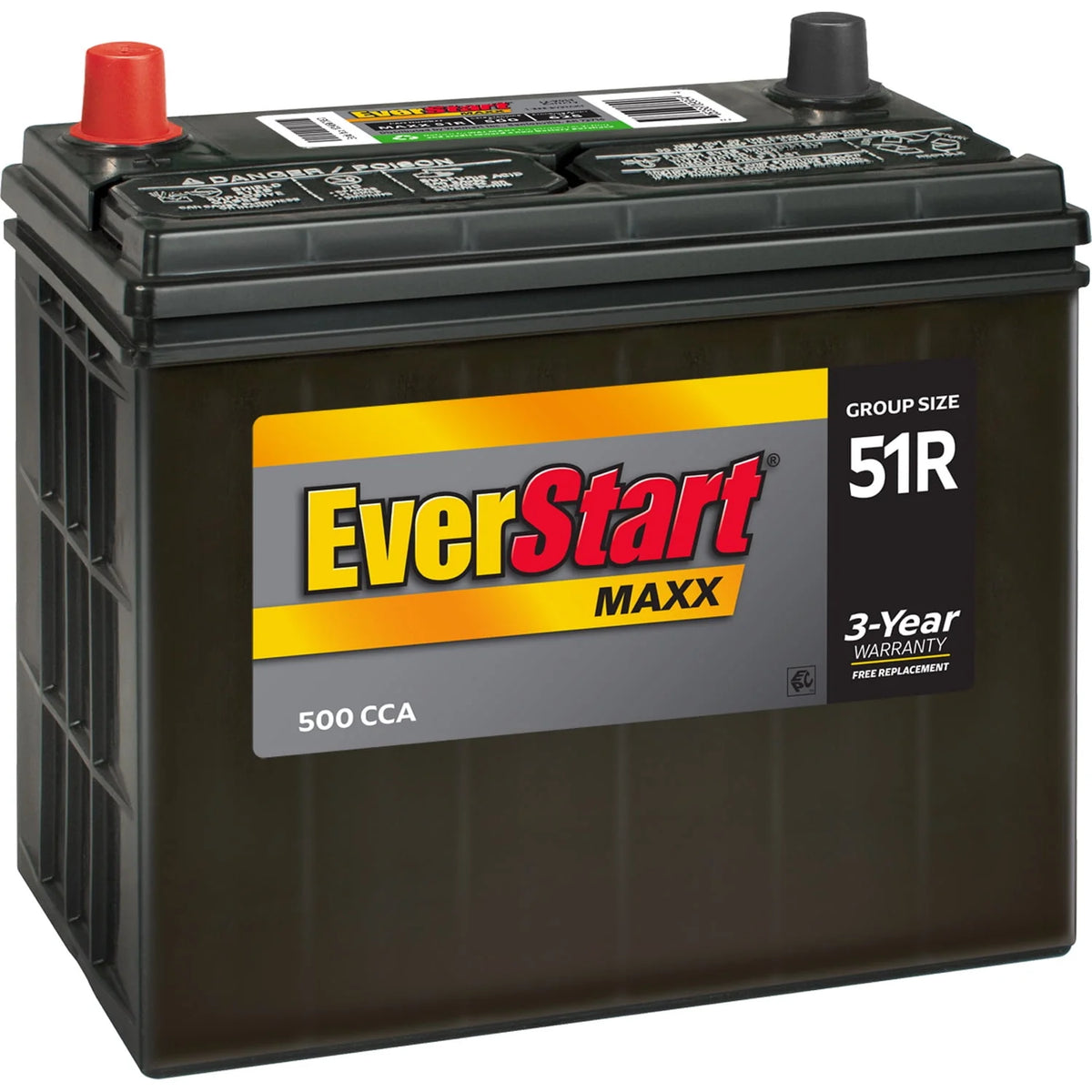 Lead Acid Automotive Battery Group Size 51R 12 Volt 500 CCA N60569