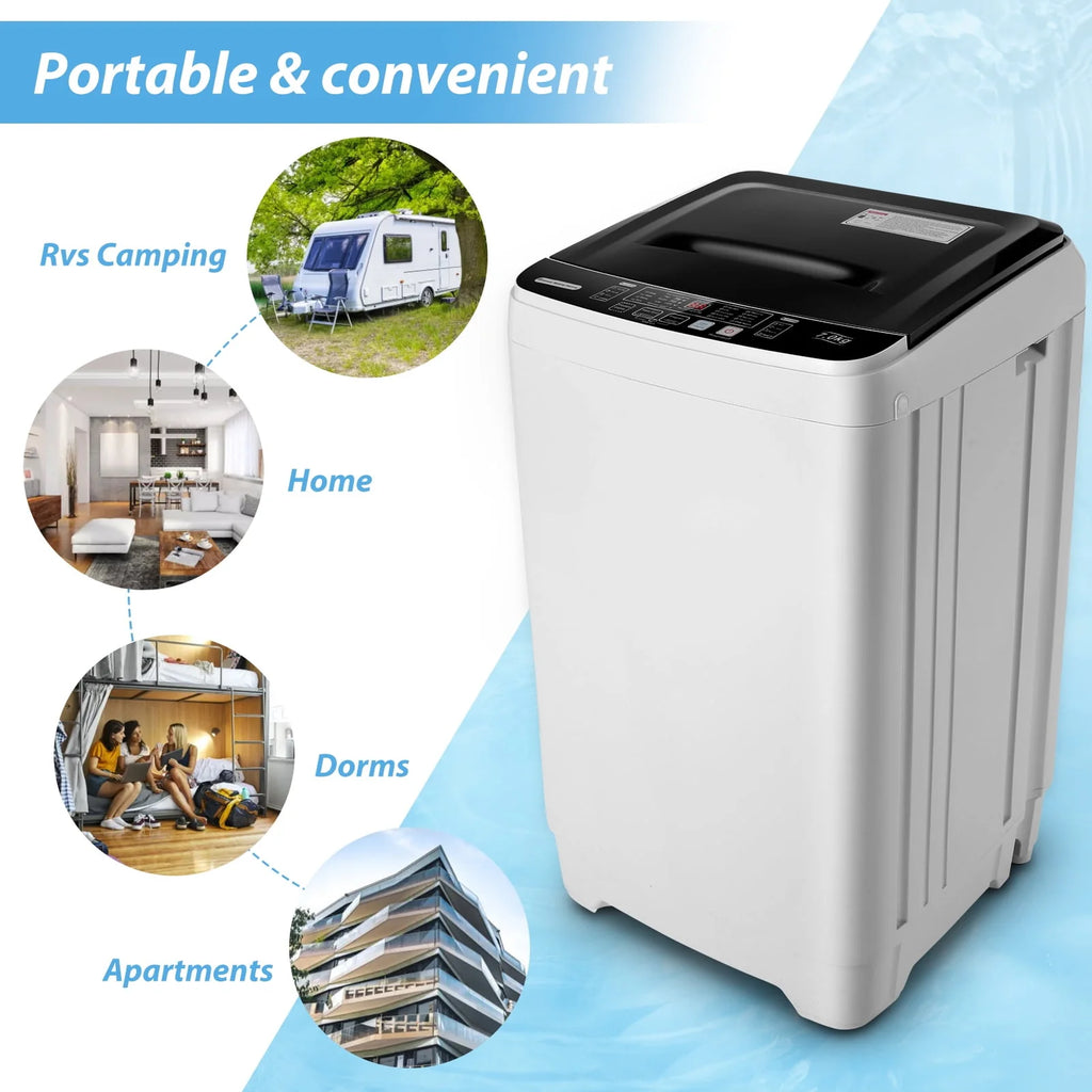Portable 17.6lbs Fully-Automatic Washing Machine C1711