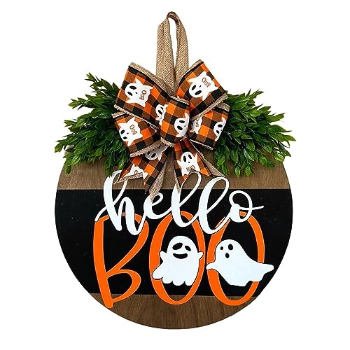 Christmas Wreath Hanging Sign with Bow C6340