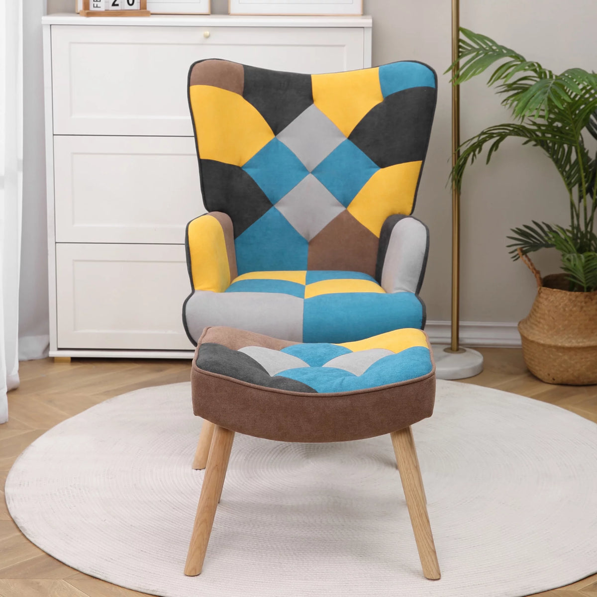 Accent Chair with Ottoman L66393