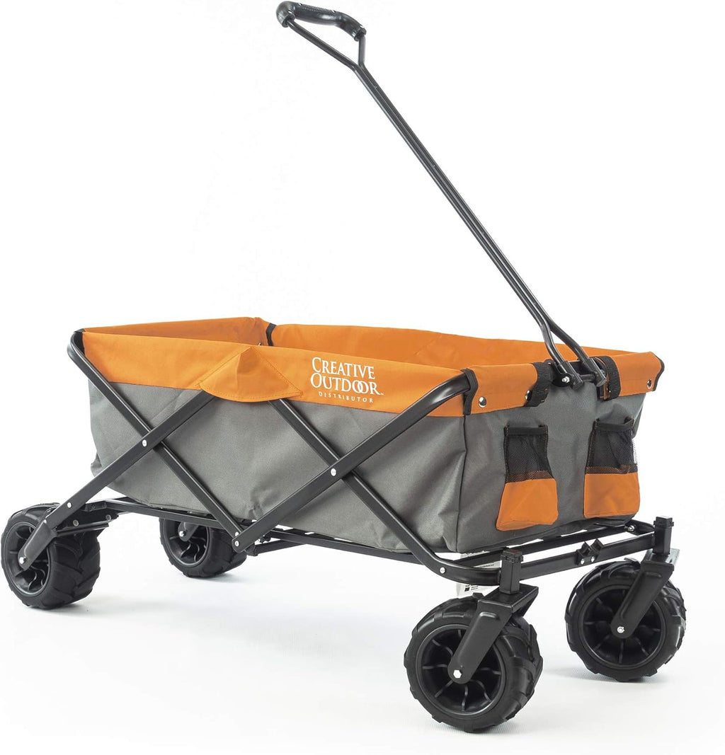 Collapsible Folding Wagon Cart with Rubber Wheels S71357