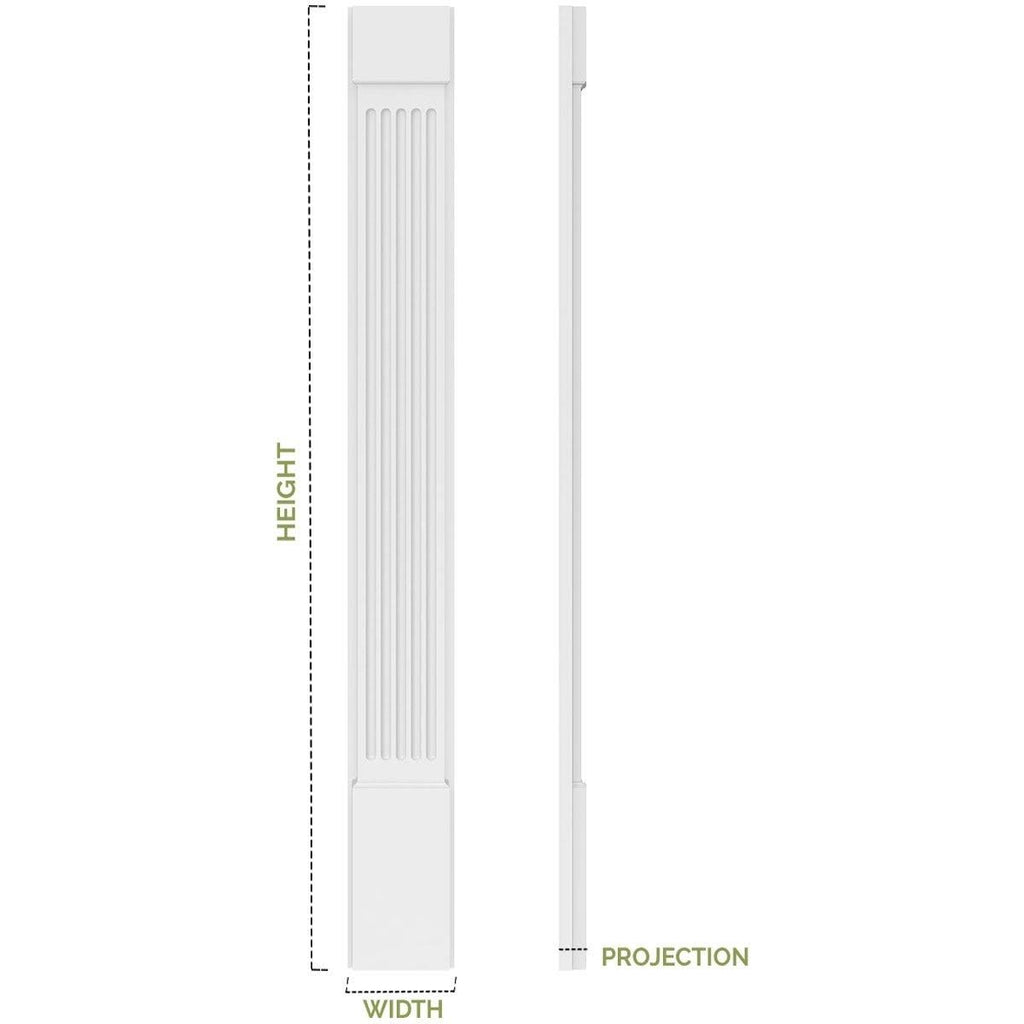 PVC Pilaster with Decorative Capital & Base (Pair) I89277
