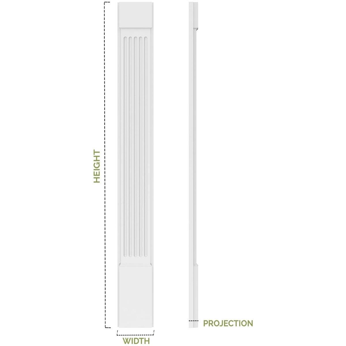 PVC Pilaster with Decorative Capital & Base (Pair) I89277