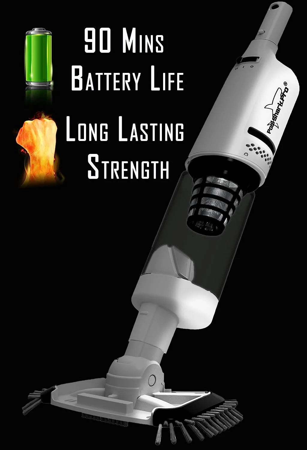 Cordless Handheld Rechargeable Pool Vacuum with Roller and Brushes I9215