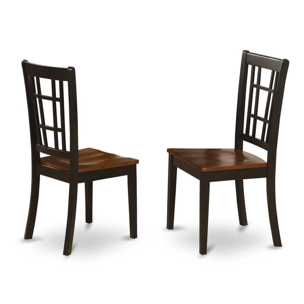 3-Piece Round Dining Table Set with 2 Wooden Chairs R768