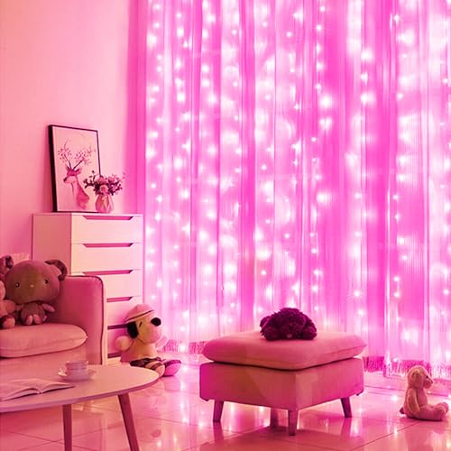 300 LED Curtain String Lights with Remote G198557