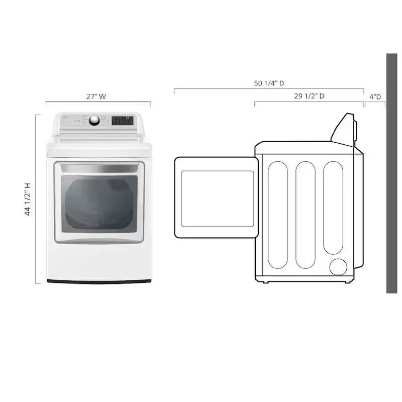 7.3 cu. ft. Vented Smart Gas Dryer in White K857274