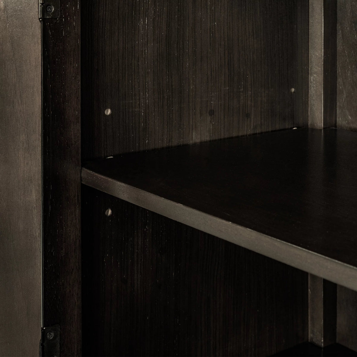 Grey Wood Storage Cabinet with Doors and Adjustable Shelf T41165
