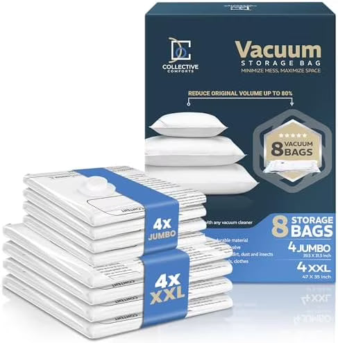 8 Pack XXL Jumbo Vacuum Storage Bags Z656662