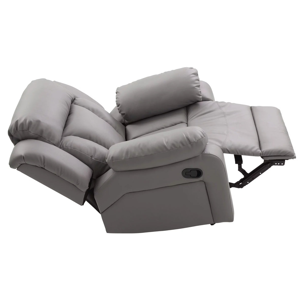 Gray Faux Leather Reclining Chair T9869