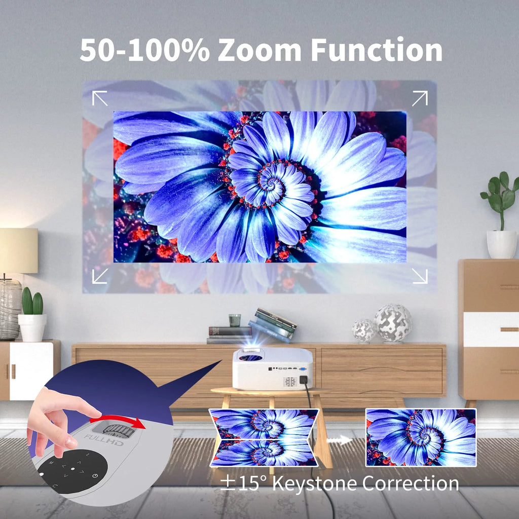 Full HD 1080P 4K Movie Projector 5G WiFi Bluetooth M61789