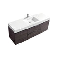 60 in. Single Sink Wall Mount Bathroom Vanity Y548