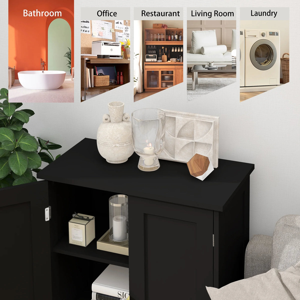 Bathroom Storage Cabinet with 2 Doors O4232