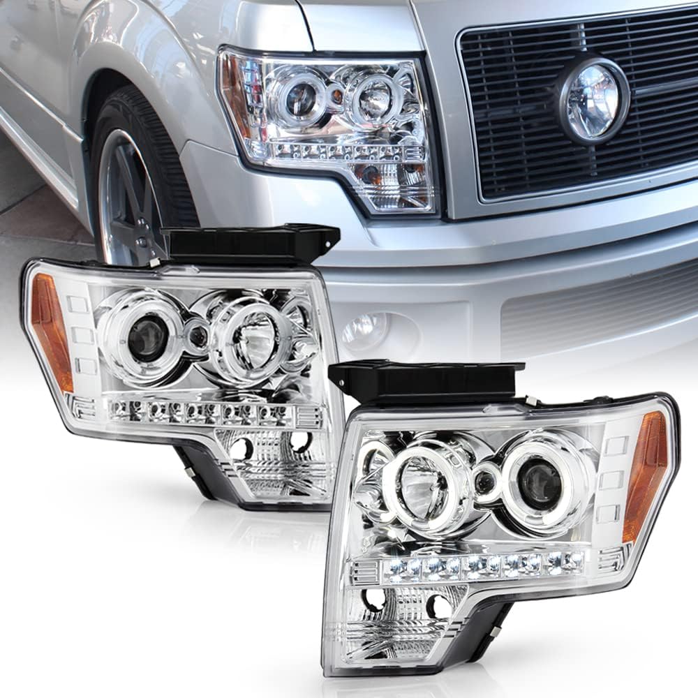 For 2009-2014 Ford F150 LED Projector Headlights, Driver & Passenger Side S5939