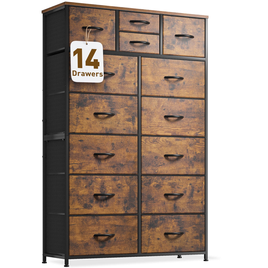 14 Drawer Charcoal Black Dresser J8211