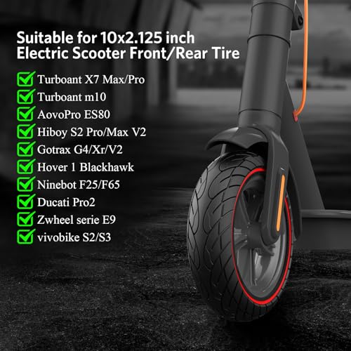 10 inch Solid Rubber Scooter Tire 2pc Black P7634
