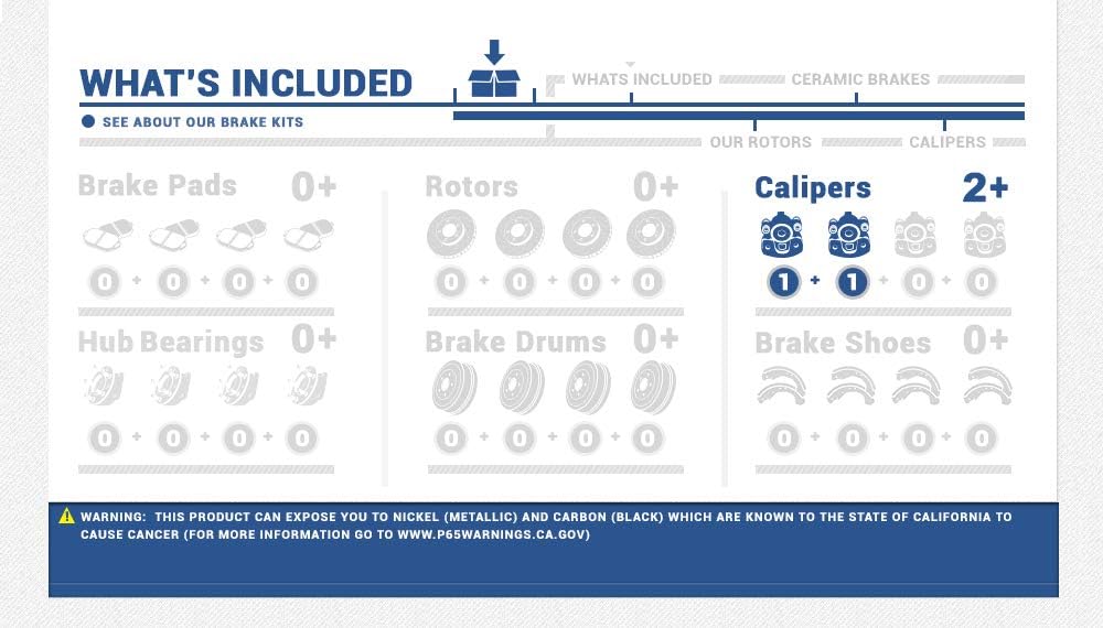 Semi-Loaded Front Caliper Pair + Hardware Kit [Left & Right] C4363