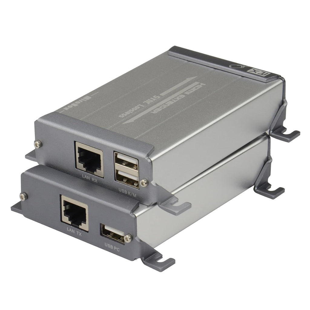 HDMI USB KVM Extender, 80m 1080P@60Hz, USB2.0 x 2, Transmitter and Receiver U4742