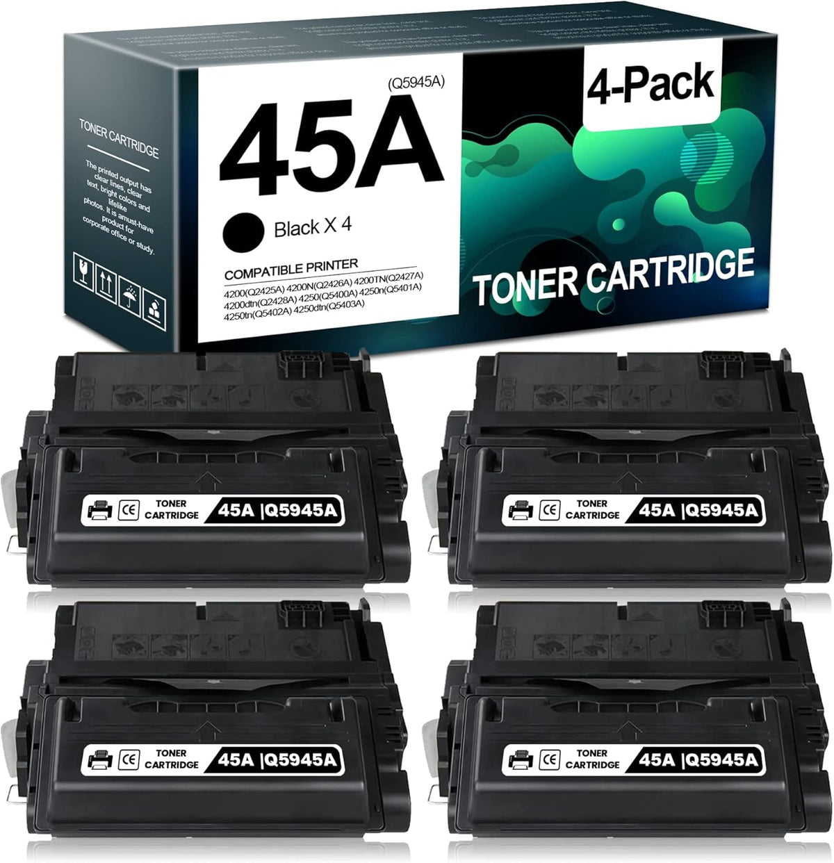 Black Compatible 45A Toner Cartridge Replacement Y461