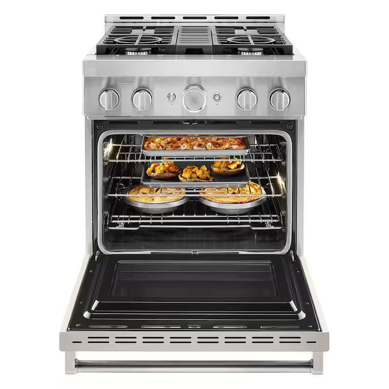 30 in. 4.1 cu. ft. Smart Gas Range with Self-Cleaning and True Convection L353