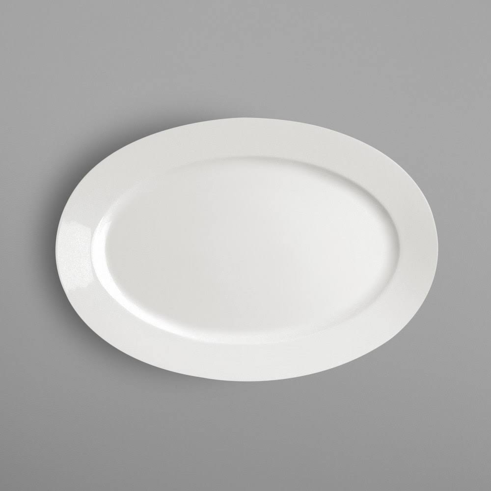Ivory Wide Rim Porcelain Oval Platter - 4/Case C45504