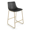 Black and Gold Counter Stool Set of 2 H819