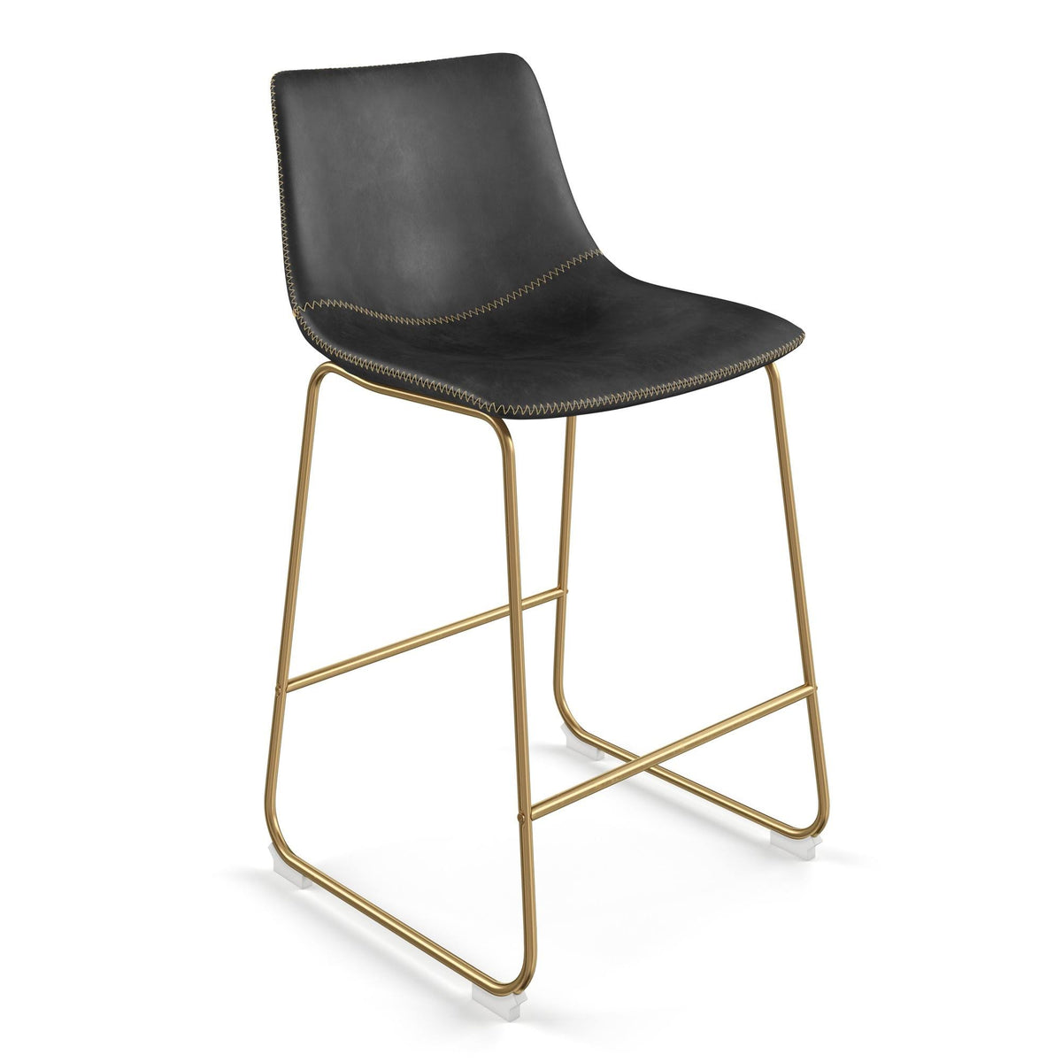 Black and Gold Counter Stool Set of 2 H819